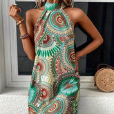 Elegant Sleeveless Dress in Ocean Green for Casual and Evening Wear - Himpall